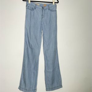 PILCRO Chambray Tencel Linen Pants Denim Jean